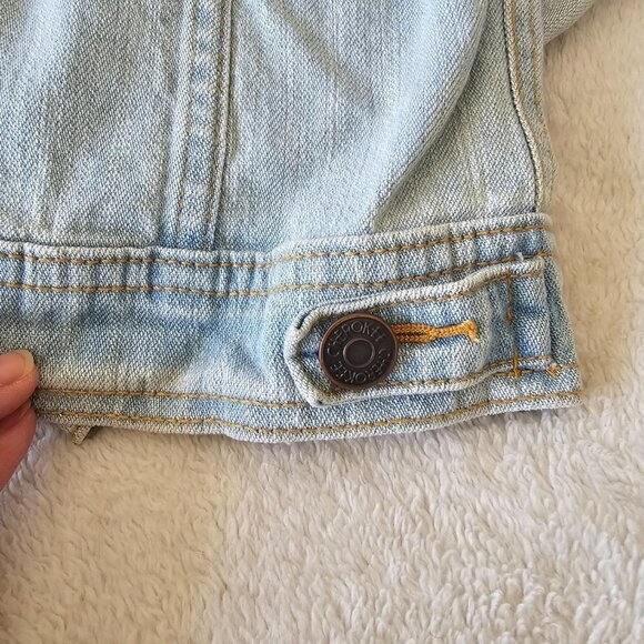Girls Cherokee Light Acid Wash Denim Jean Jacket, M 7/8 - Picture 11 of 13